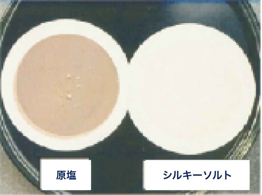 原塩とシルキーソルト